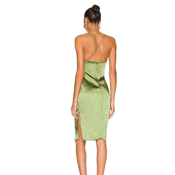 superdown Billie Drape Midi Dress in green NWT Size Small - Picture 3 of 3